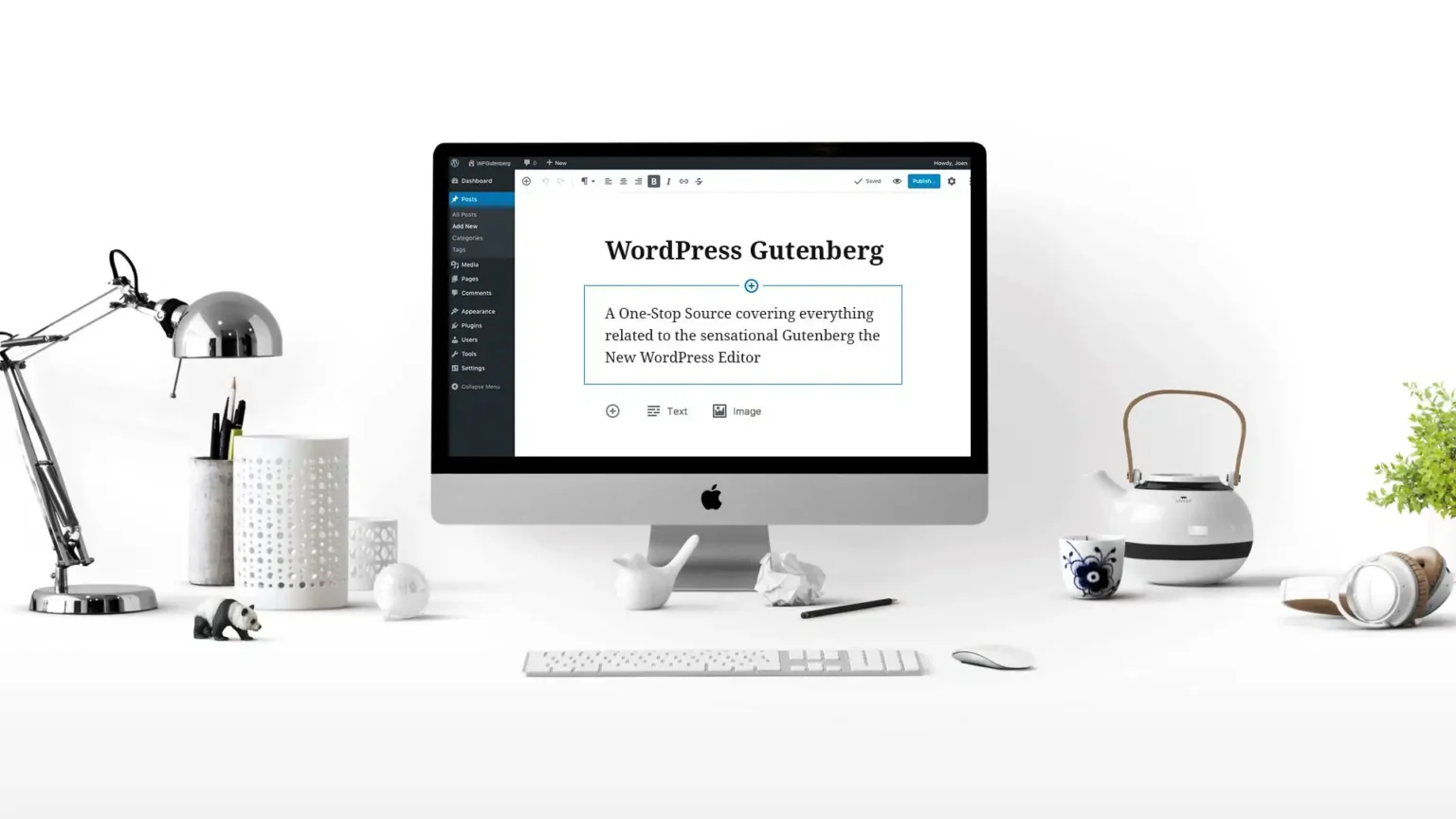 wp gutenberg header media